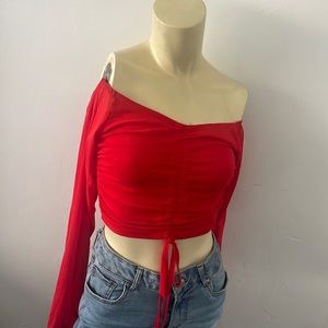 Red off the shoulder